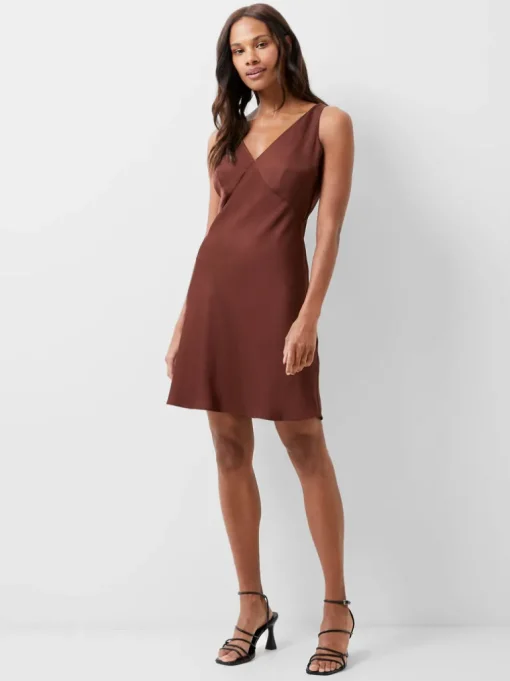 Ennis Eco Satin Slip Mini Dress