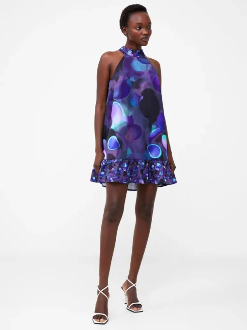 Eva Harlow Recycled Satin Swing Mini Dress