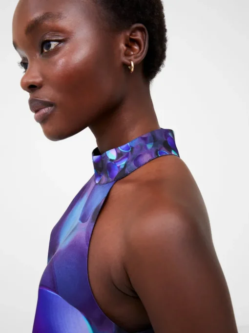 Eva Harlow Recycled Satin Swing Mini Dress