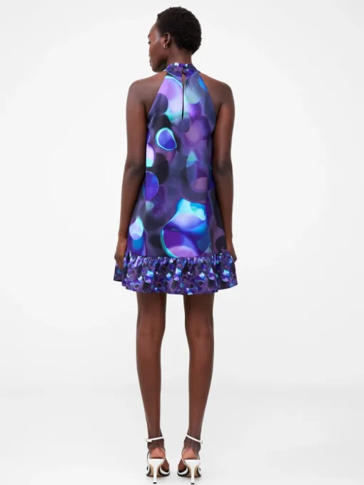 Eva Harlow Recycled Satin Swing Mini Dress