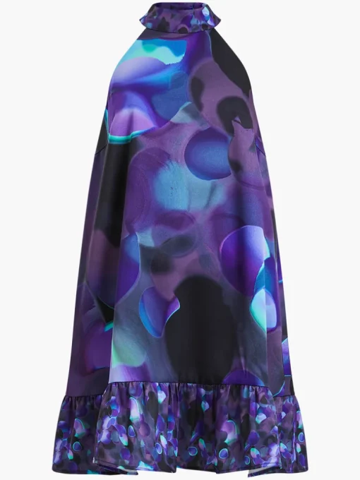 Eva Harlow Recycled Satin Swing Mini Dress