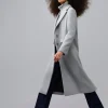 Fawn Felt Single Breasted Coat