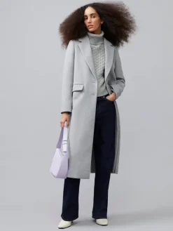 Fawn Felt Single Breasted Coat