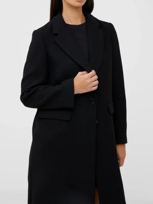 Fawn Felt Single Breasted Coat