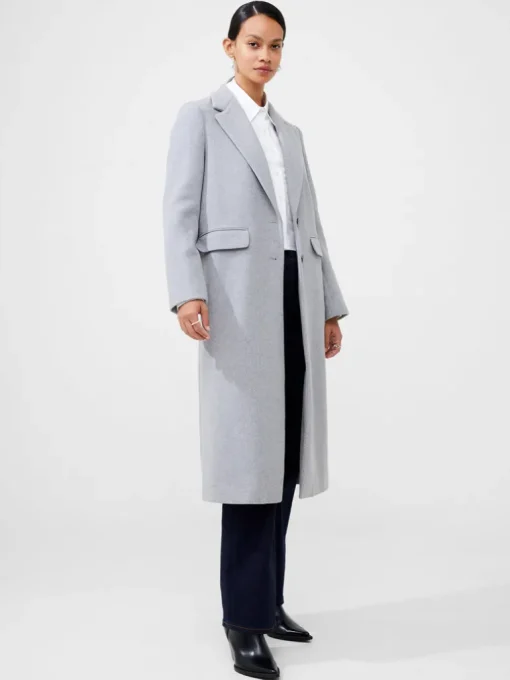 Fawn Felt Single Breasted Coat