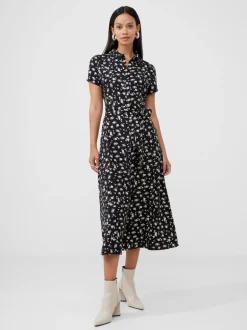 Floral Short Sleeve Shirt Dress
