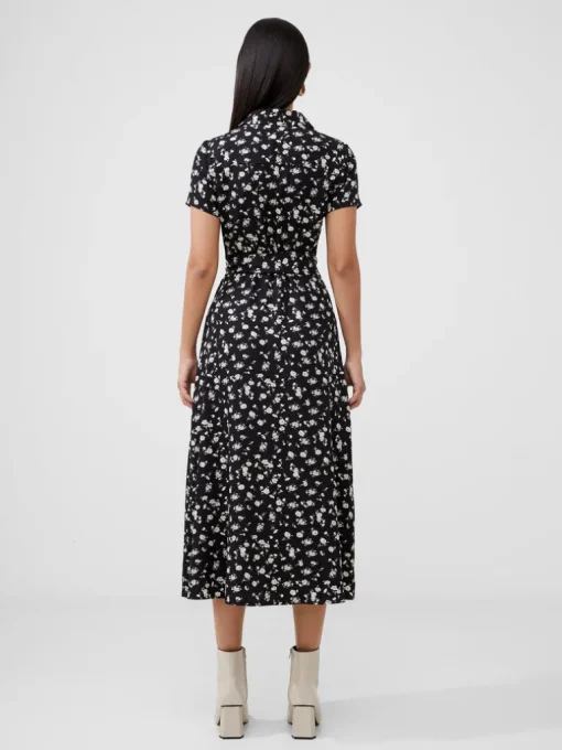 Floral Short Sleeve Shirt Dress