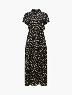 Floral Short Sleeve Shirt Dress