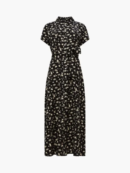 Floral Short Sleeve Shirt Dress