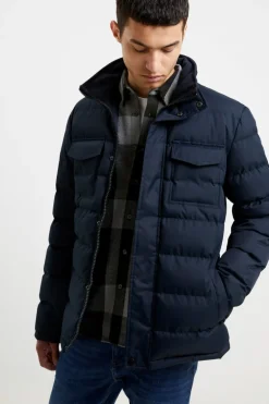 Funnel Neck 2 Pocket Padded Coat