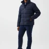 Funnel Neck Row Puffer Jacket