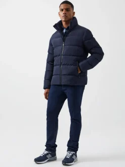 Funnel Neck Row Puffer Jacket