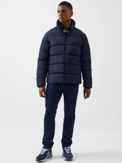 Funnel Neck Row Puffer Jacket