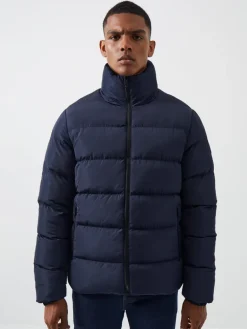 Funnel Neck Row Puffer Jacket