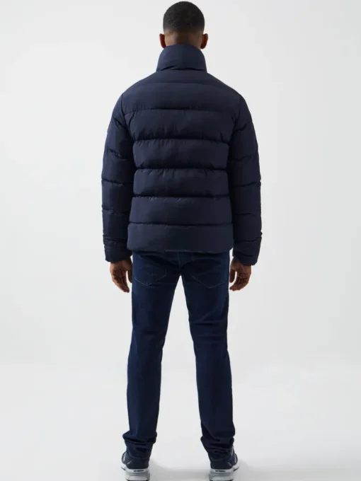 Funnel Neck Row Puffer Jacket