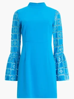 Garnet Velvet Lace Mini Dress