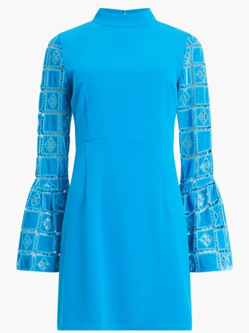 Garnet Velvet Lace Mini Dress