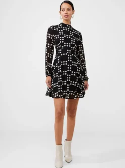 Georgette Sheer A-Line Mini Dress