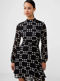 Georgette Sheer A-Line Mini Dress