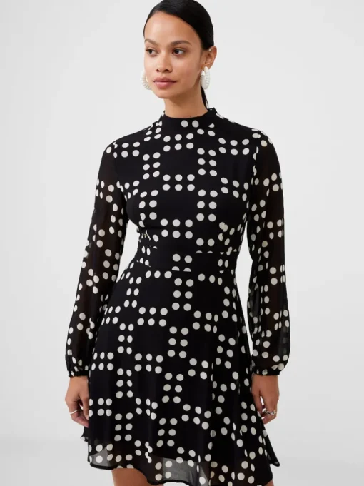 Georgette Sheer A-Line Mini Dress