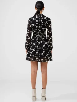 Georgette Sheer A-Line Mini Dress
