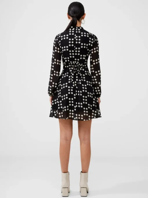 Georgette Sheer A-Line Mini Dress