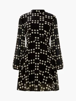 Georgette Sheer A-Line Mini Dress