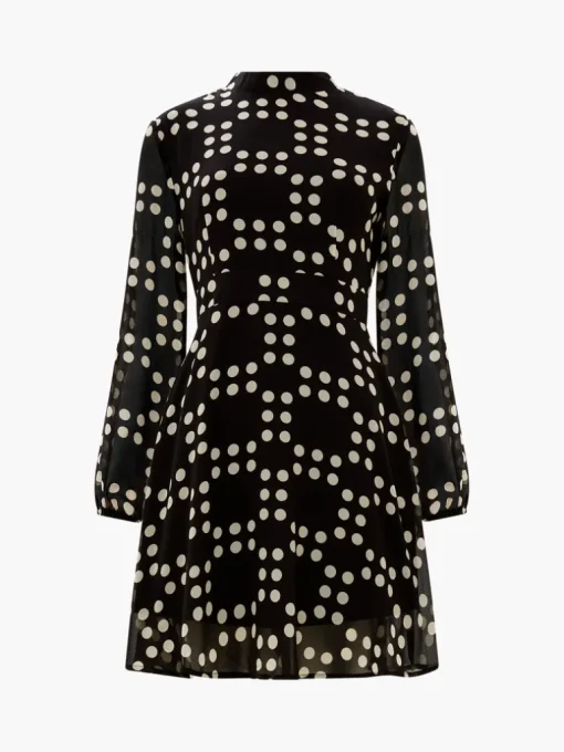 Georgette Sheer A-Line Mini Dress