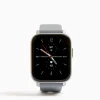Grey Silicone Strap Watch with Digital Dial
