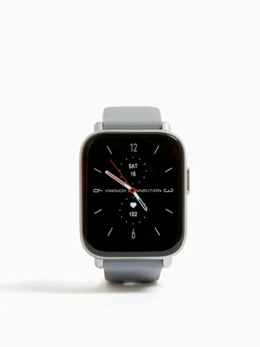 Grey Silicone Strap Watch with Digital Dial