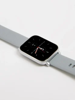 Grey Silicone Strap Watch with Digital Dial