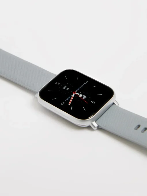 Grey Silicone Strap Watch with Digital Dial