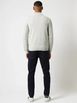 Half Zip Cable Knit Jumper