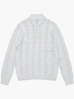 Half Zip Cable Knit Jumper