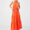 Halter Viscose Tiered Maxi Dress