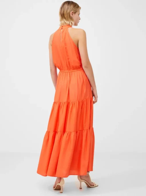 Halter Viscose Tiered Maxi Dress
