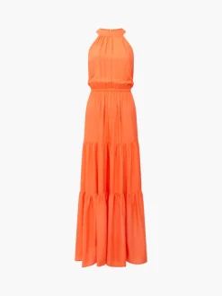 Halter Viscose Tiered Maxi Dress