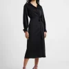 Harlow Recycled Satin Crossover Midi Dress