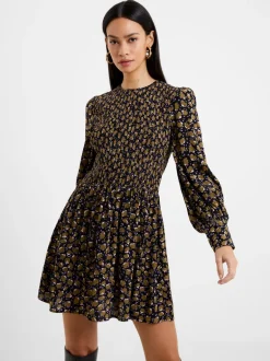 Ingrid Eco Colette Crepe Smocked Mini Dress
