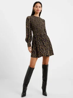 Ingrid Eco Colette Crepe Smocked Mini Dress
