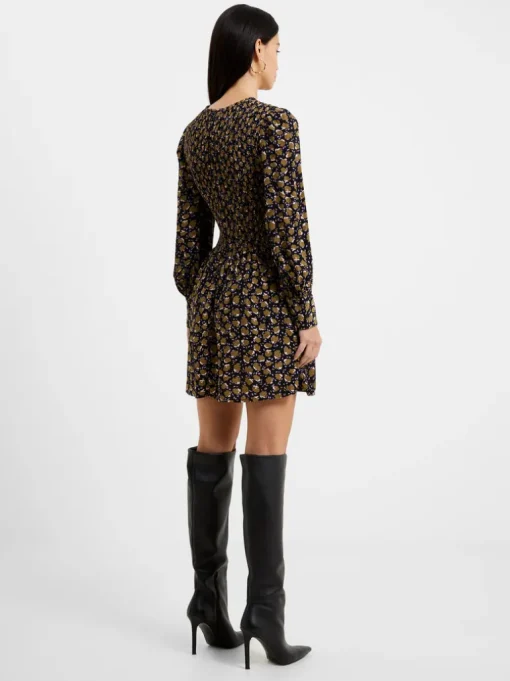 Ingrid Eco Colette Crepe Smocked Mini Dress
