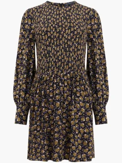 Ingrid Eco Colette Crepe Smocked Mini Dress