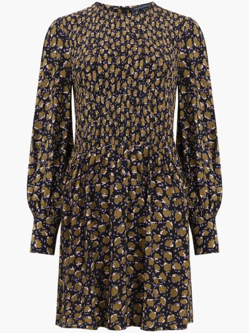 Ingrid Eco Colette Crepe Smocked Mini Dress