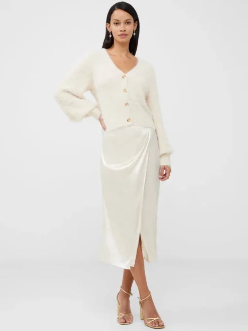 Inu Satin Wrap Midi Skirt