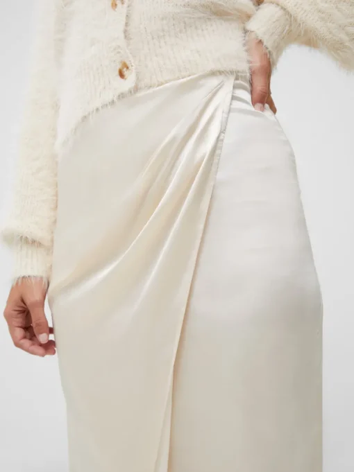 Inu Satin Wrap Midi Skirt