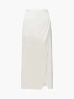 Inu Satin Wrap Midi Skirt
