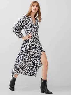 Islanna Crepe Belted Dress