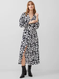 Islanna Crepe Belted Dress
