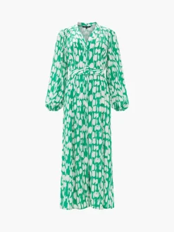 Islanna Crepe Belted Dress