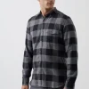 Large Gingham Flannel Long Sleeve Shirt